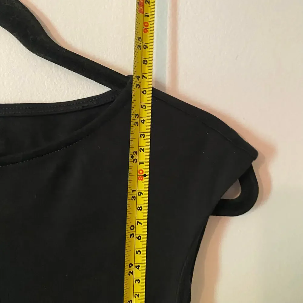 J. Crew Black Drop Waist Balloon Mini Dress Minimalist Glam Women's size Small